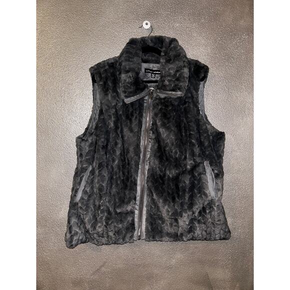Catherine Malandrino  Faux Fur Gray  Vest - Picture 1 of 9